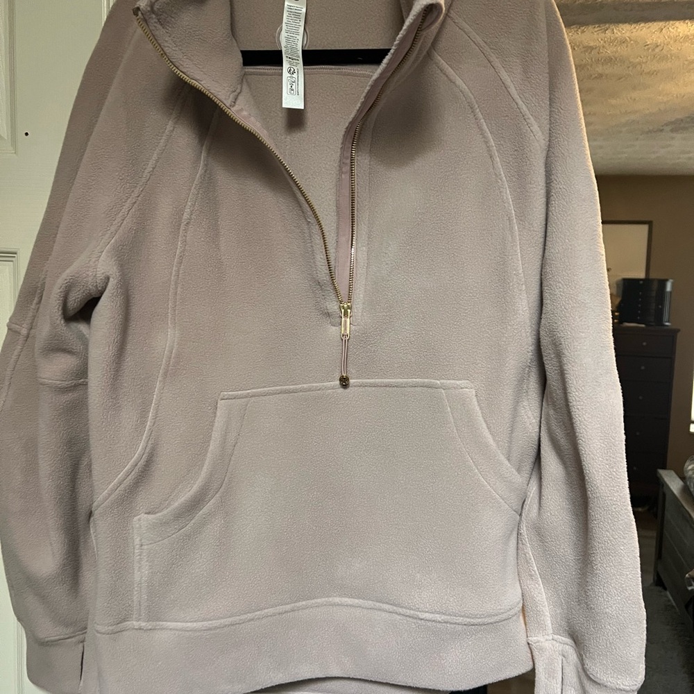 lululemon athletica Taupe Quarter-Zip Hoodie